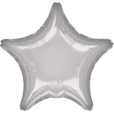 Balloon star silver metallic